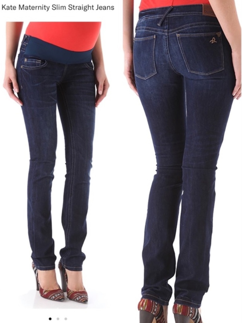 DL1961 Kate Maternity Slim Straight Leg Jeans NWT Stretch Denim Liberty 32